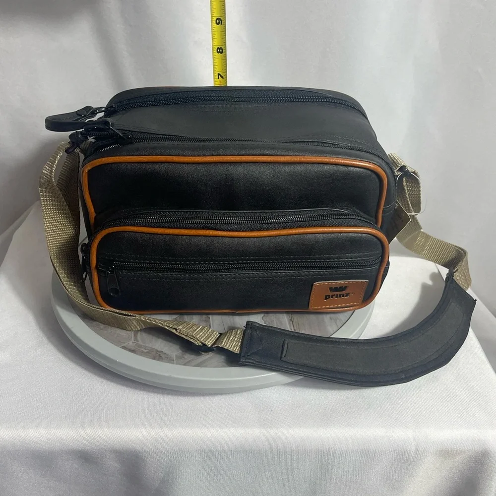Vintage Prinz 4000 Photo/Video Bag Black w/ Tan Trim NWT 1996 Camera Case